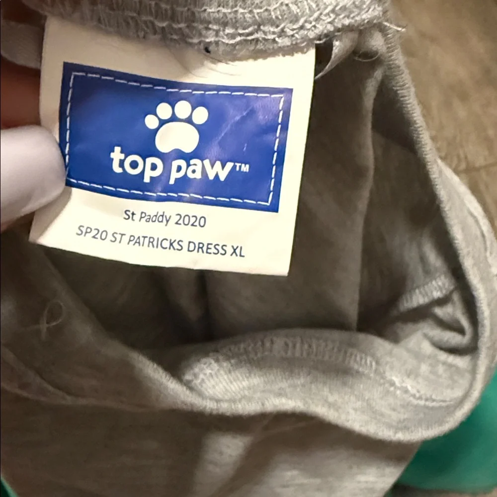 Top Paw Gray and Teal Pet Dress - Picture 3 of 3